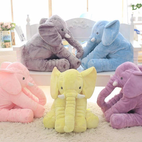 Elefantes de peluche para bebés y niños. Sirven de almohada y juguete.